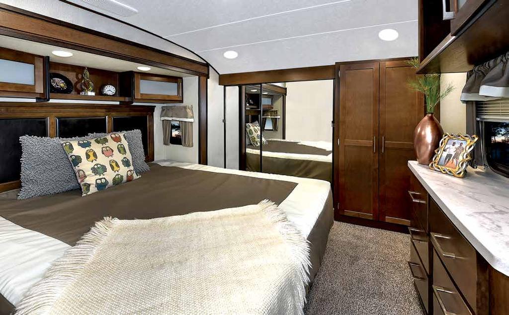A HIGHER STANDARD Crusader 319RKT Bedroom Crusader bedrooms are built for comfort and convenience.
