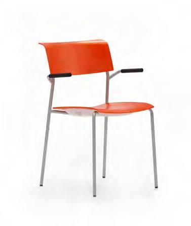 pieces in this extensive and versatile family of stacking chairs and