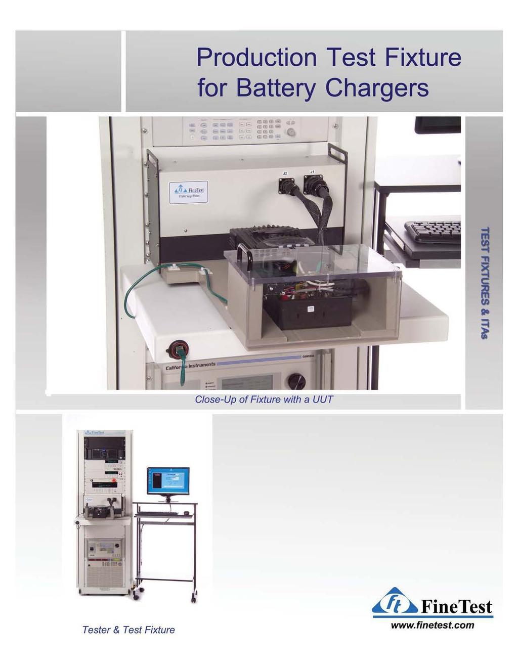 Production Test Fixture for Battery Chargers Close-Up