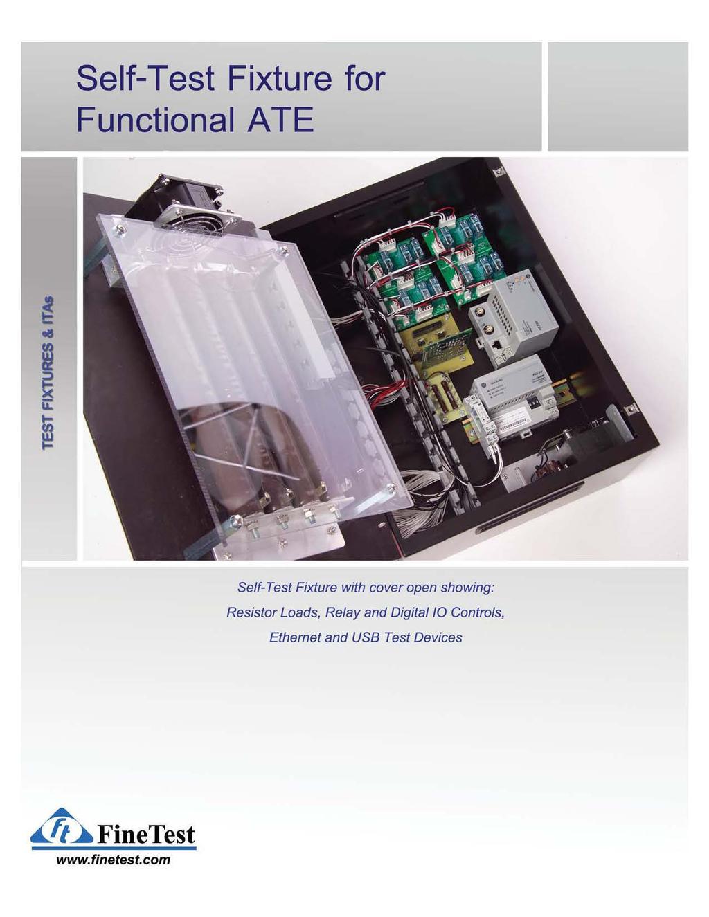 Self-Test Fixture for Functional ATE Self-Test Fixture with cover open showing: