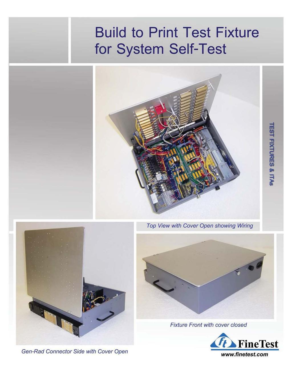 Build to Print Test Fixture for System Self-Test Top View with Cover Open showing