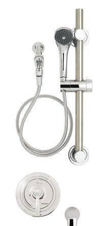 system With 24-inch ADA slide bar and 69-inch hose VERSATILE ADA SHOWER COMBINATION Includes SM-5400 thermostatic pressure balance diverter