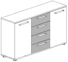finish,5 8,5 40,5 4459 full extension surcharge for 4 drawers 07004 wall shelf incl.