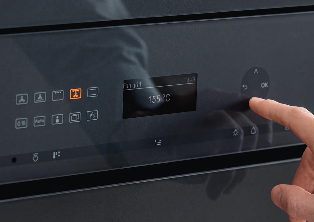 In addition to the innovative Touch2Open and SoftOpen features, all Miele ArtLine appliances offer Miele's M Touch or DirectSensor touch control operating systems: M Touch These appliances are