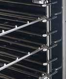 A spacious oven cavity with six easyto-reach racks provides maximum production capacity.