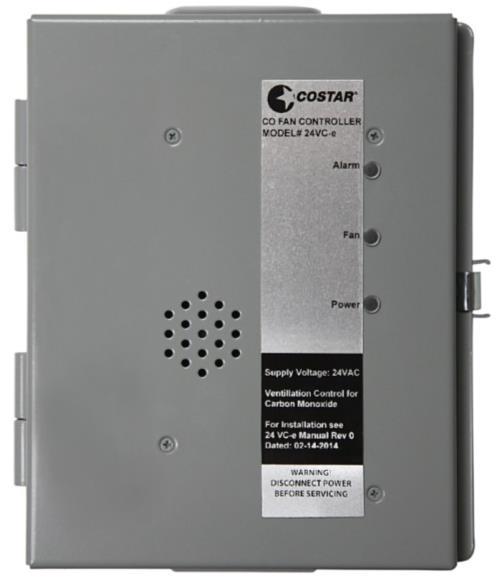 Carbon Monoxide (CO) Detecting Ventilation Fan Controller Model COSTAR 24VC-e Single Relay Part No. 905-0000-09 Replacement Sensor Module is Part Number 905-0001-09 1.