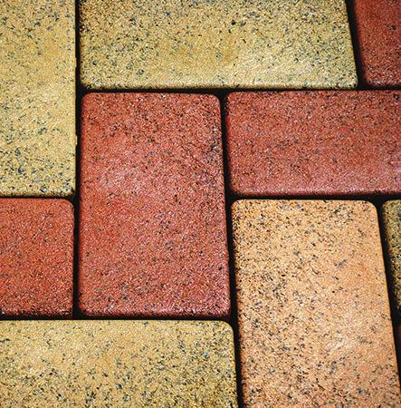 than concrete pavers Available in six stunning colors Brick-like shape and appearance allows