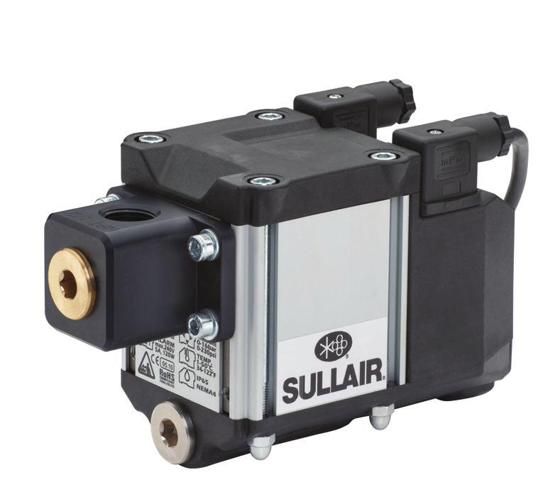 Sullair DRAIN FAMILY The Ultra Zero Air Loss Drain The Ultra is designed to remove condensate from compressors and dryers up to 3600 scfm capacity.