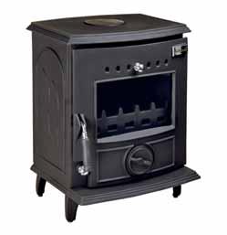 The Anvil Non Boiler & DHW models The Anvil has an impressive radiant heat output for its compact size. Beautifully made in cast iron, the Anvil is available in matt black and enamel finishes.