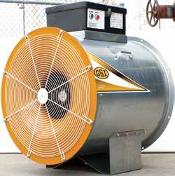 AERATION FANS VANE AXIAL FANS For application requiring high airflow at static pressures below 6 (depending on bin diameter), GSI offers vane axial fans in 12 diameter (1 HP) through 28 diameter (15