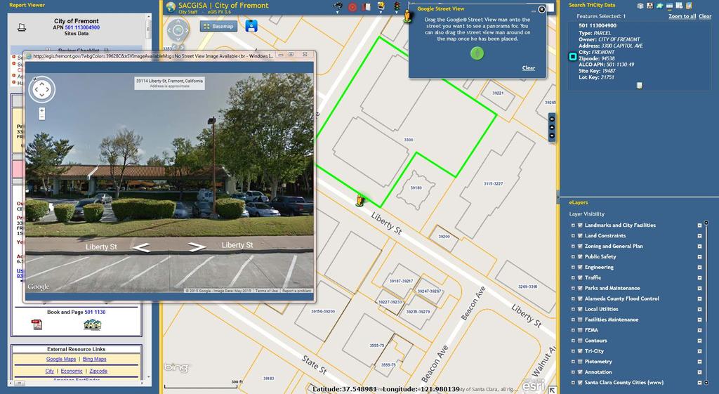 Google Street View widget PoD egis-s4