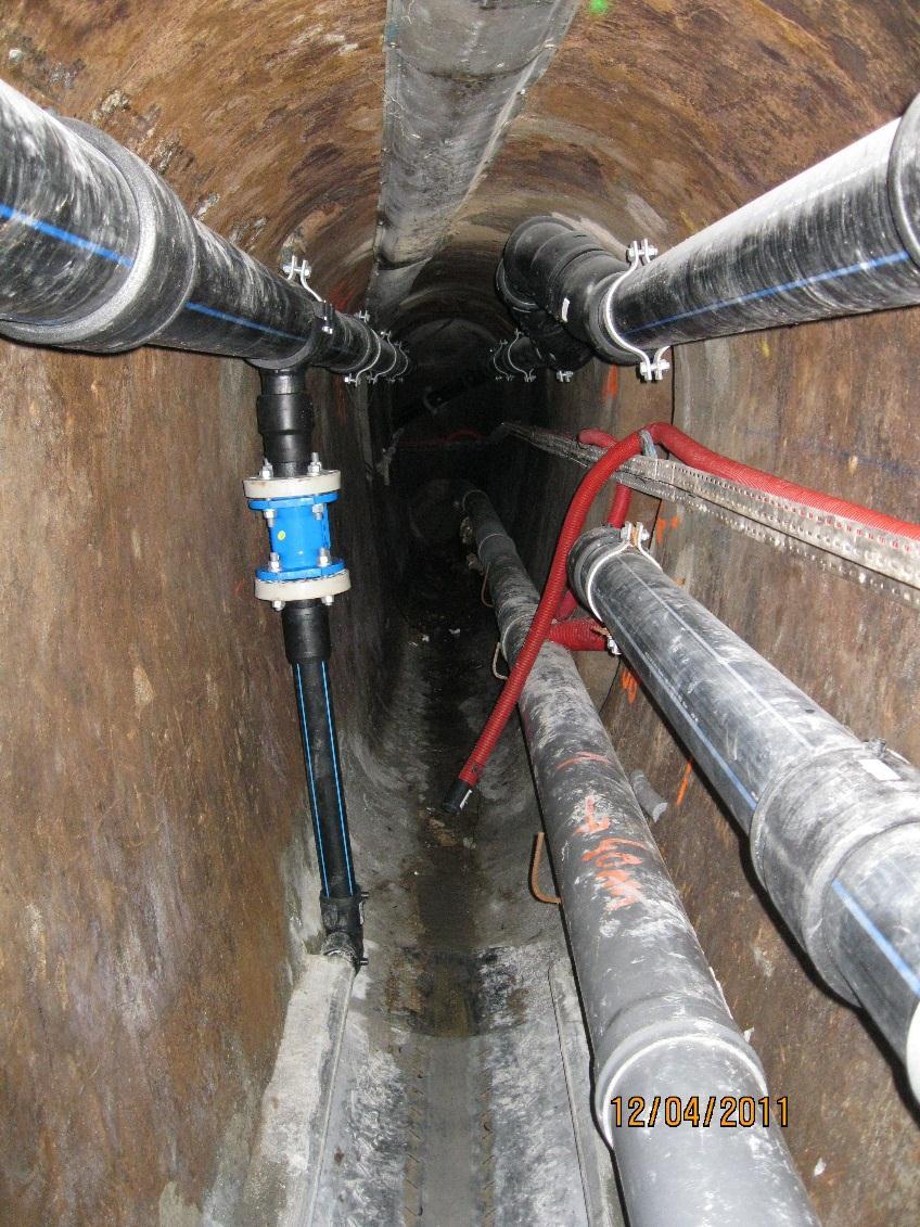 Eco-district Heat exchangers inside of the sewer Source: UHRIG