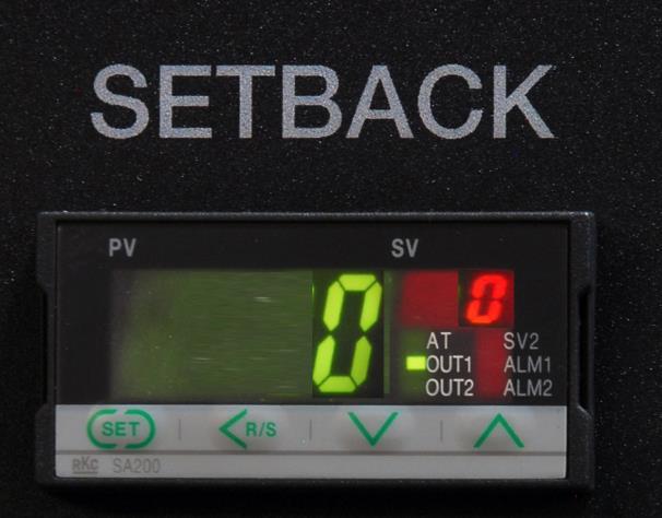#4 Press the SET button on the SETBACK control to allow entry of the Setback temperature. See Table below for correct Setback temperatures. FOLLOW RULES BELOW.