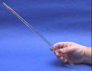 A mohr pipet measures and delivers