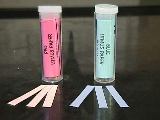 Litmus Paper Red litmus paper is used to identify