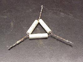 The clay triangle is used as a support for porcelain