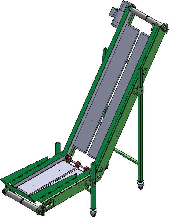 Horizontal to Inclined Conveyors High quality automation at a great price 5 Bar Quality TM Features - Benefits Direct drive / No belts or chains - provides low maintenance Powder coated steel frame -