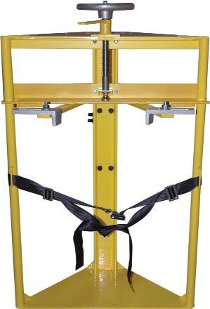 C1: Material Handling 5 Bar Quality TM IMS Heavy Duty Drum Holders Safe to use and simple to load For use with IMS Drum Tumblers OSHA yellow finish 2" wide nylon, quick-release safety belt Welded