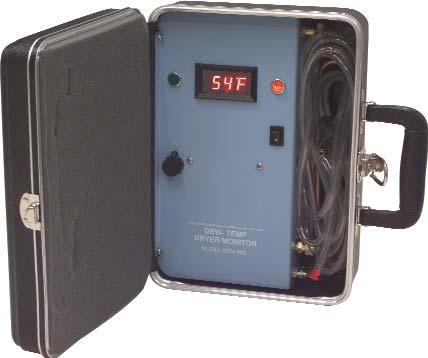 Monitor the output of your drying equipment Easy to Read Digital Display AT or BELOW SETPOINT Green Indicator ABOVE SETPOINT Red Indicator Dirt Resistant, Padded Case Let you establish a repeatable,