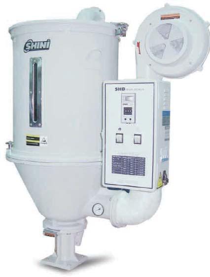 C1: Material Handling Shini Hot Air Hopper Dryer Great value for drying material Features - Benefits Stainless steel construction on all contact surfaces - avoids contamination with material PID