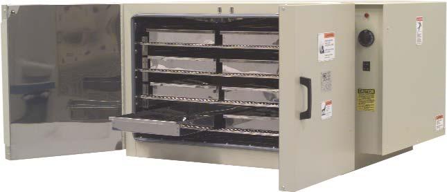 C1: Material Handling 3 Bar Quality TM IMS 8-Tray Forced-Air Bench Oven Each tray holds up to 16 lbs. of (styrene) plastic for drying small batches.