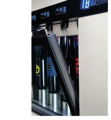 Wine temperature: refrigerated: from 7 to 18 C (from 45 to 64 F). Use and system activation: behind the counter (without wine card) only.