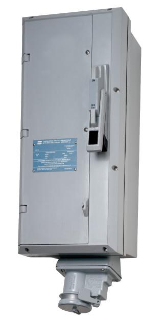 Enclosures are made of Krydon, exhibiting excellent resistance to corrosion and heat Enclosure access door is mechanically interlocked with operating handle and cannot be opened unless operating