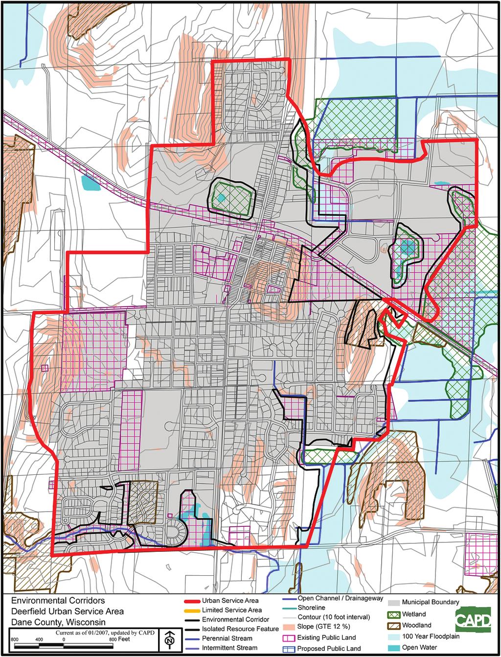 Regional Land Use Planning Framework collection, urban storm drainage systems, streets with curbs and gutters, street lighting, neighborhood facilities such as parks and schools, and urban