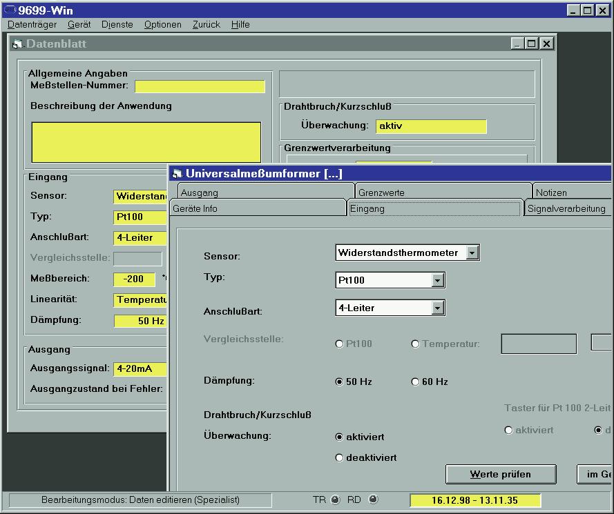 documentation. Parameterisation We execute the settings on all components and systems that we supply.