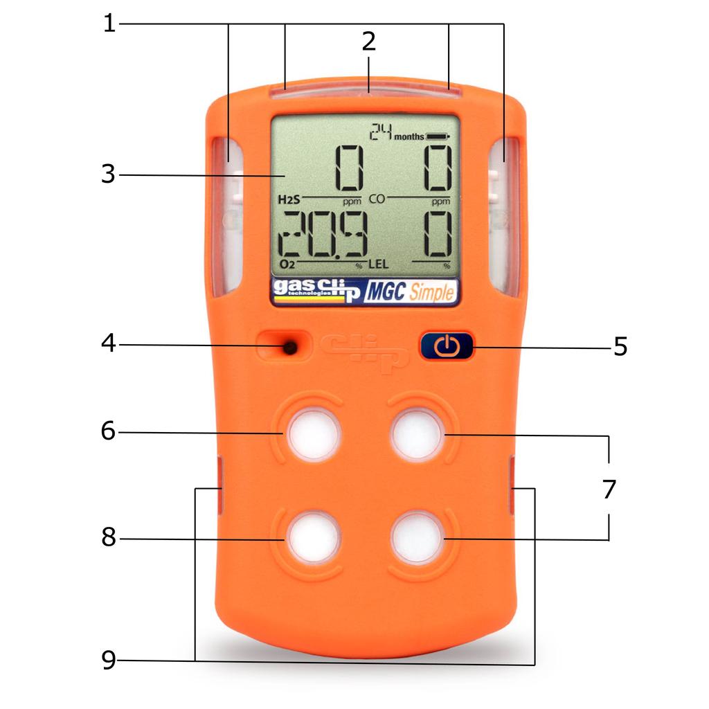Multi Gas Clip Simple User s Manual Detector Components
