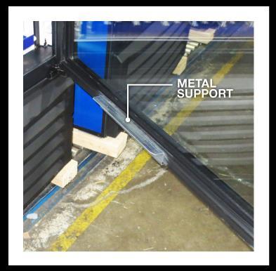 Use the Metal Support For Hinged Door MUST Remove The Door Support