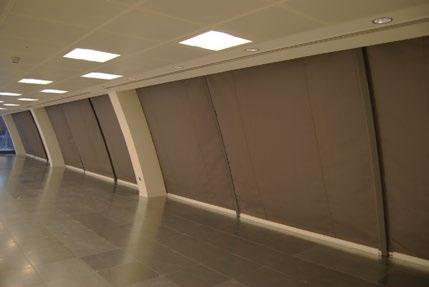 Barriers can be integrated with both solid and suspended ceilings, enabling total project design flexibility.
