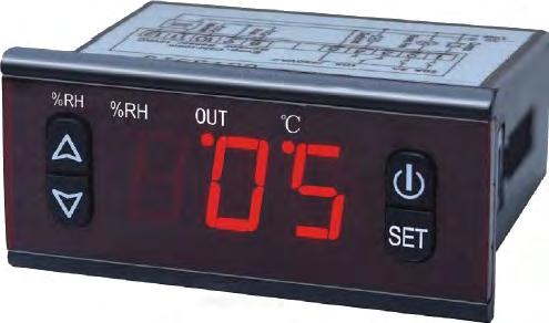 Output relay action for temperature (if T option exists): customer set to open on temperature rise or close on temperature rise Temperature differential (if T option exists):