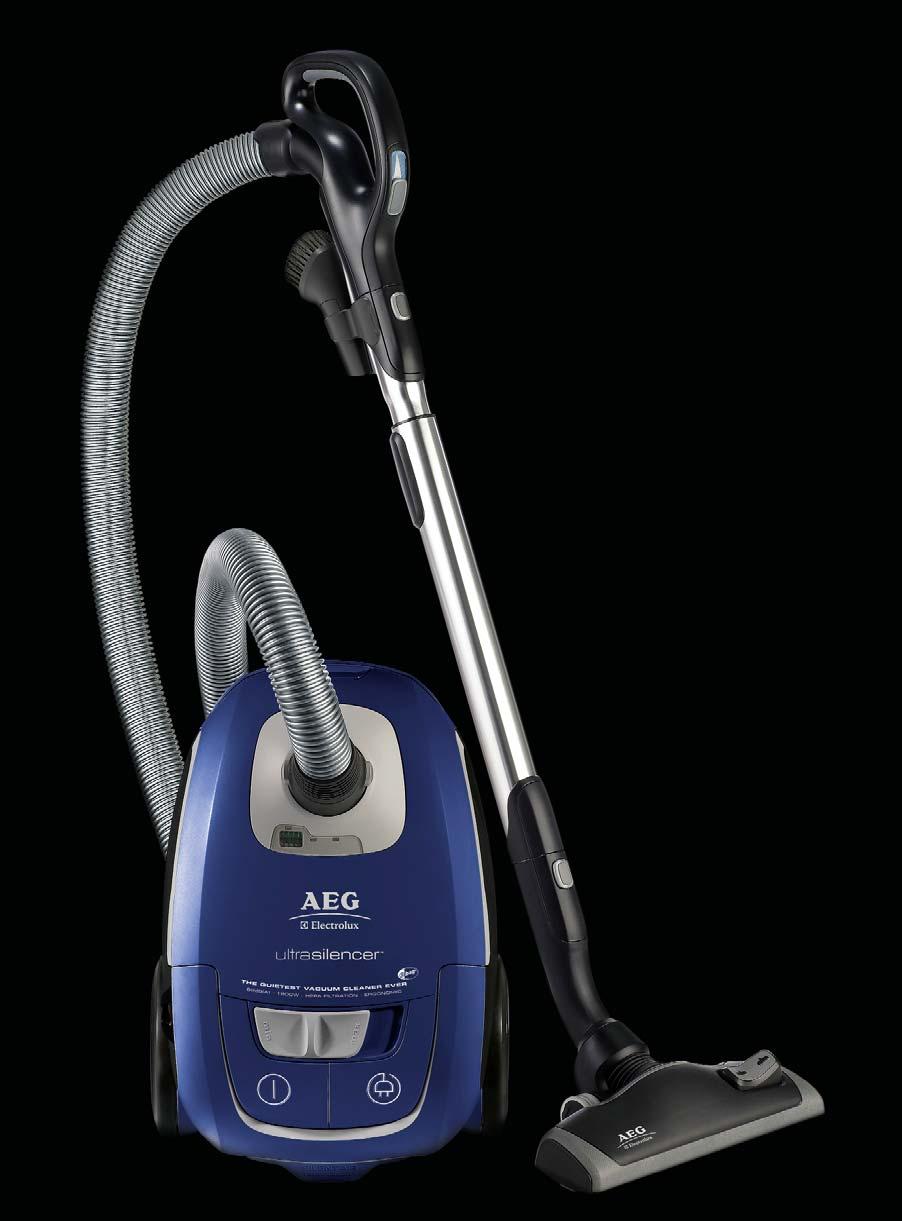 removal of fibres and hairs AUS3930 Pastel Blue AUS3965P Deep Blue Extremely silent 68dB(A) Ergonomic looped handle Soft