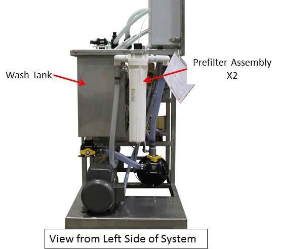 cartridge filter Wash tank is used to mix the chemical solution