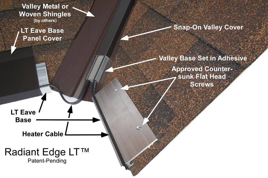 Valley Installation Radiant Edge LT Figure C 1. The Valley Panel is placed on one side of the W valley flashing.