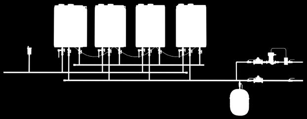 MULTIPLE UNITS Multiple Units with Easy-Link Hot Water to Fixtures Gas Supply Hot Water Return Cold Water Supply Expansion Tank 1.
