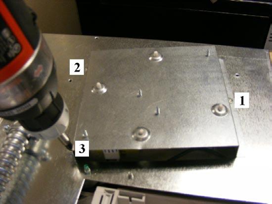 1 Remove the large service panel (6 screws) 2.