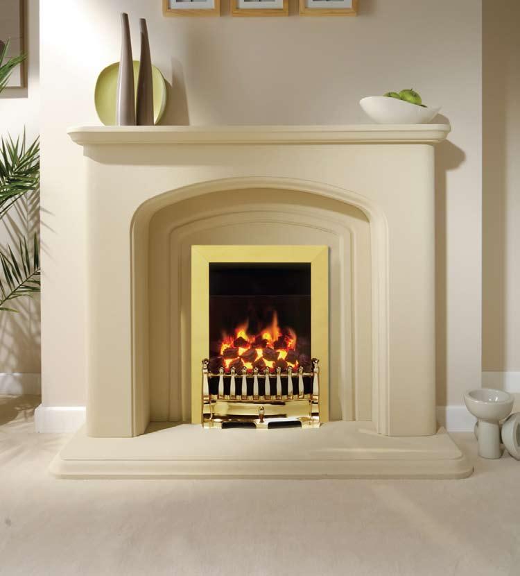 23 Blenheim Full Depth Traditional design of the Blenheim emulates a real fire in every way, featuring a classic fascia and a coal effect fuel bed.