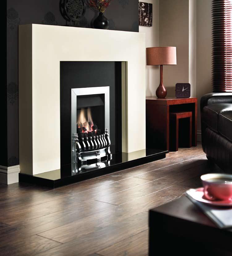24 Blenheim Slimline Traditional design of the Blenheim emulates a real fire in every way, featuring a classic fascia and a coal effect