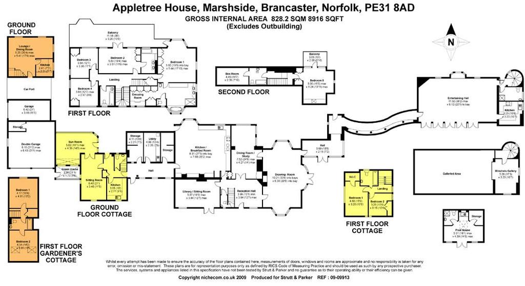 Floorplans for Appletree House, Brancaster Illustration for identification
