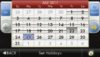 You may continue to select more holidays or you can press the Repeat button for recurring holidays. Pressing a selected holiday will deselect that holiday.