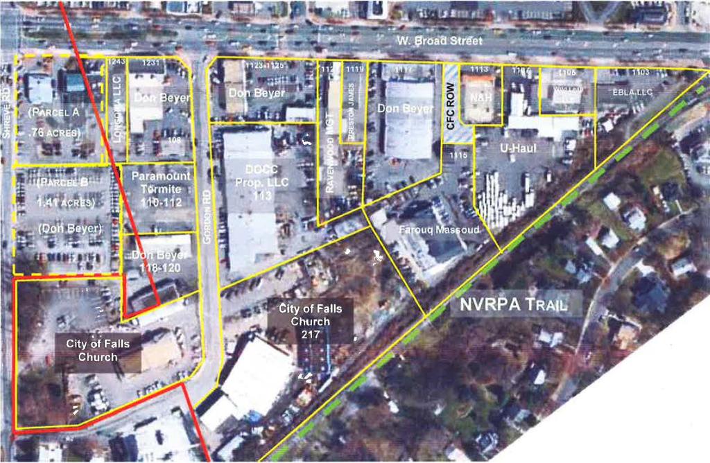 GORDON ROAD TRIANGLE ULI mtap Spring 2015 Potential for joint development of the City of Falls Church Property Yard with adjacent private properties.