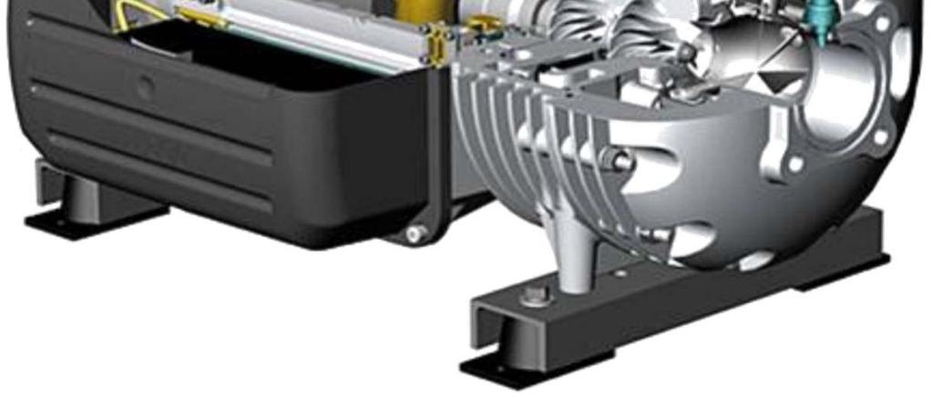 Vanes Heat exchanger for motor cooling (refrigerant cooled