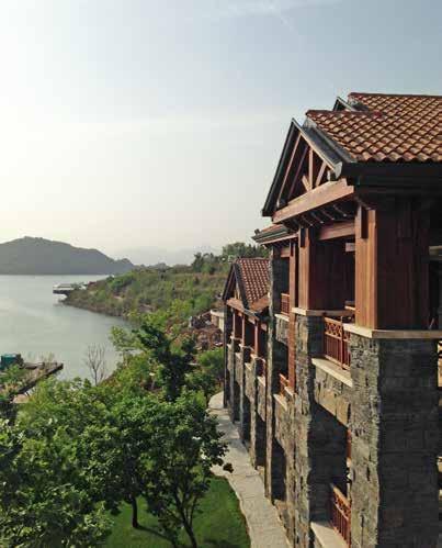 The surrounding hills create a delightful coastal landscape. Situated on the shore is a five-star luxury resort, the Jinhai Lake Hotel, which was completed in 2015.