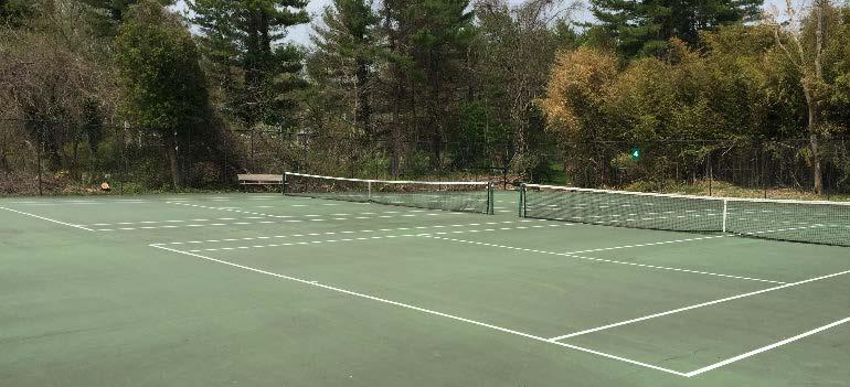 Tennis courts: