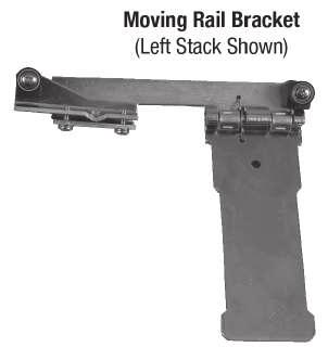 Install the Moving Rail Bracket(s) into the Top of the Moving Rails.