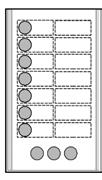1 CREATE THE TENANT 2 DEFINE THE BUTTON 3 CHOOSE THE FACEPLATE DIRECTORY LAYOUT GRAPHICS Add the tenant names. You can add up to three lines of text for each floor button.