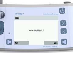 Problem: error The alarm will beep and a description will appear on screen. Switch Thopaz+ on. Ensure tubing is not connected to patient yet.