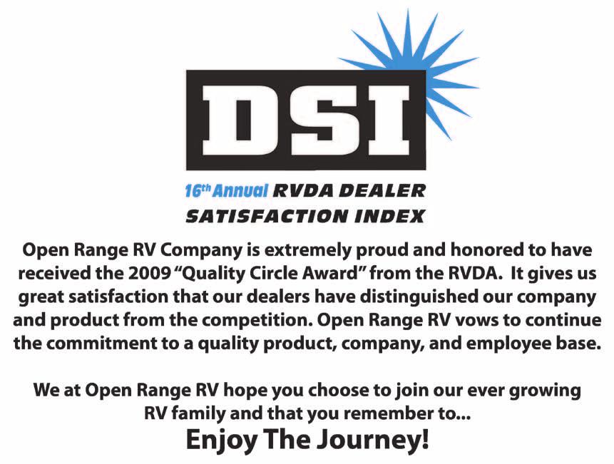 Your Open Range Dealer: Open Range RV Company, 3195 N. St.